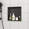 12" X 12" Stainless Steel Shower Niche Waterproof And Durable - Gunmetal Black - Image 2