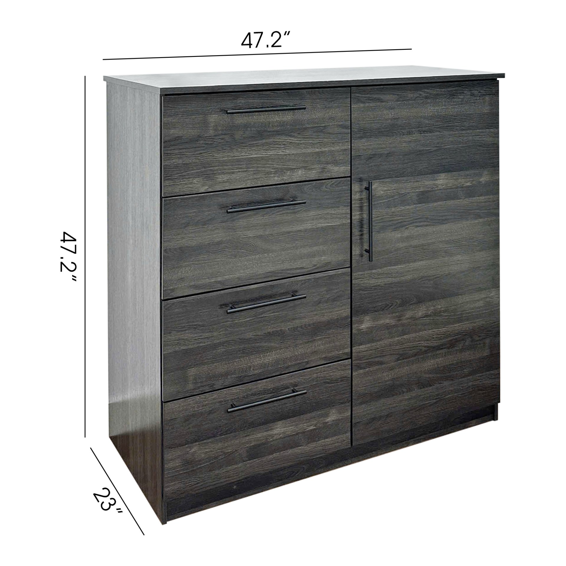 Robin - Gentleman's Chest In With Extra Deep Drawer Storage And Eco Friendly Wood - Gray - Image 3