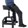 Pneumatic 360 Degree Swivel Stool, Mechanics Rolling Creeper Seat, Heavy Duty Mechanics Stool - Black - Image 5