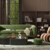 Fuji - Mushroom Footstool Ottoman - Moss Green - Image 6