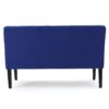Contemporary Loveseat With Upholstered Fabric And Birch Wood Legs - Navy Blue - Image 12
