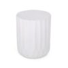 Outdoor End Table With Scallop Edge - Antique White - Image 5