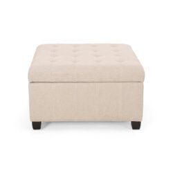 Isabella - Ottoman Storage Solution - Wheat