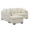 L-Shaped Sectional Pull Out Sofa Bed Sleeper Sofa With Two USB Ports, Two Power Sockets And A Movable Storage Ottoman - Beige - Image 20