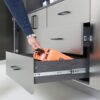 Astro Series - Metal Wall Mounted Base Drawer Storage Cabinet With Soft Closing Features - Metallic Gray - Image 5