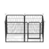 53.94" 6 Panels Heavy Duty Metal Playpen With Door, Dog Fence Pet Exercise Pen For Outdoor, Indoor - Black - Image 8