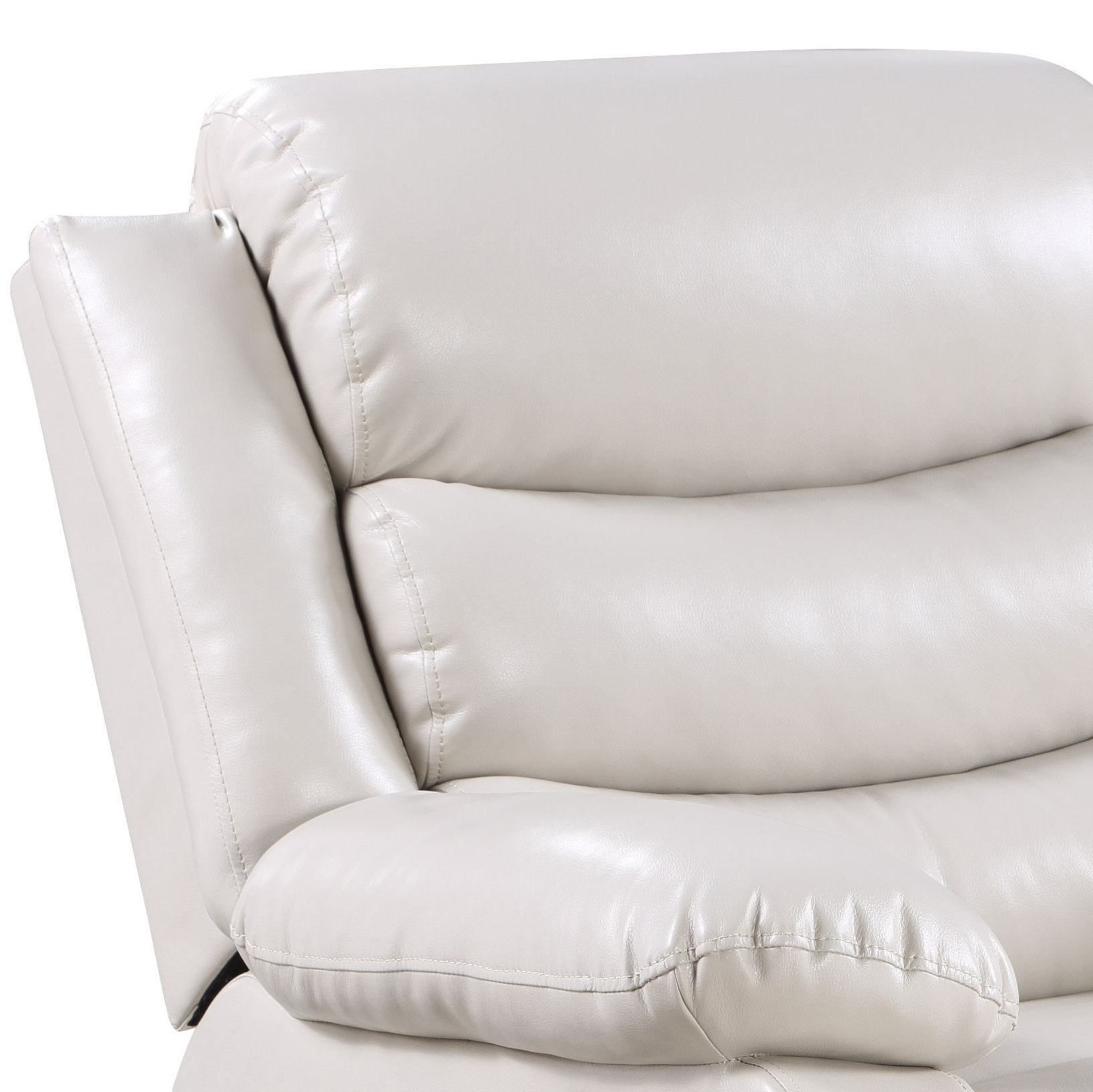 Eilbra - Synthetic Leather Power Motion Recliner - Beige - Image 8