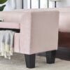 Mila - Velvet Ottoman Bench With Storage - Pink - Image 6