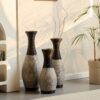 Desktop Vase, Classic And Neat Floor Vase, High Independent Flower Stand, Home Decoration Flower Stand (Set of 3) - Black White / Coffee - Image 11