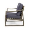 Samwell - Club Chair Outdoor Seating Acacia Wood - Dark Gray - Image 8