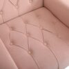 Modern Accent Chair With Ottoman, Comfy Armchair For Living Room, Bedroom, Apartment - Pink - Image 9