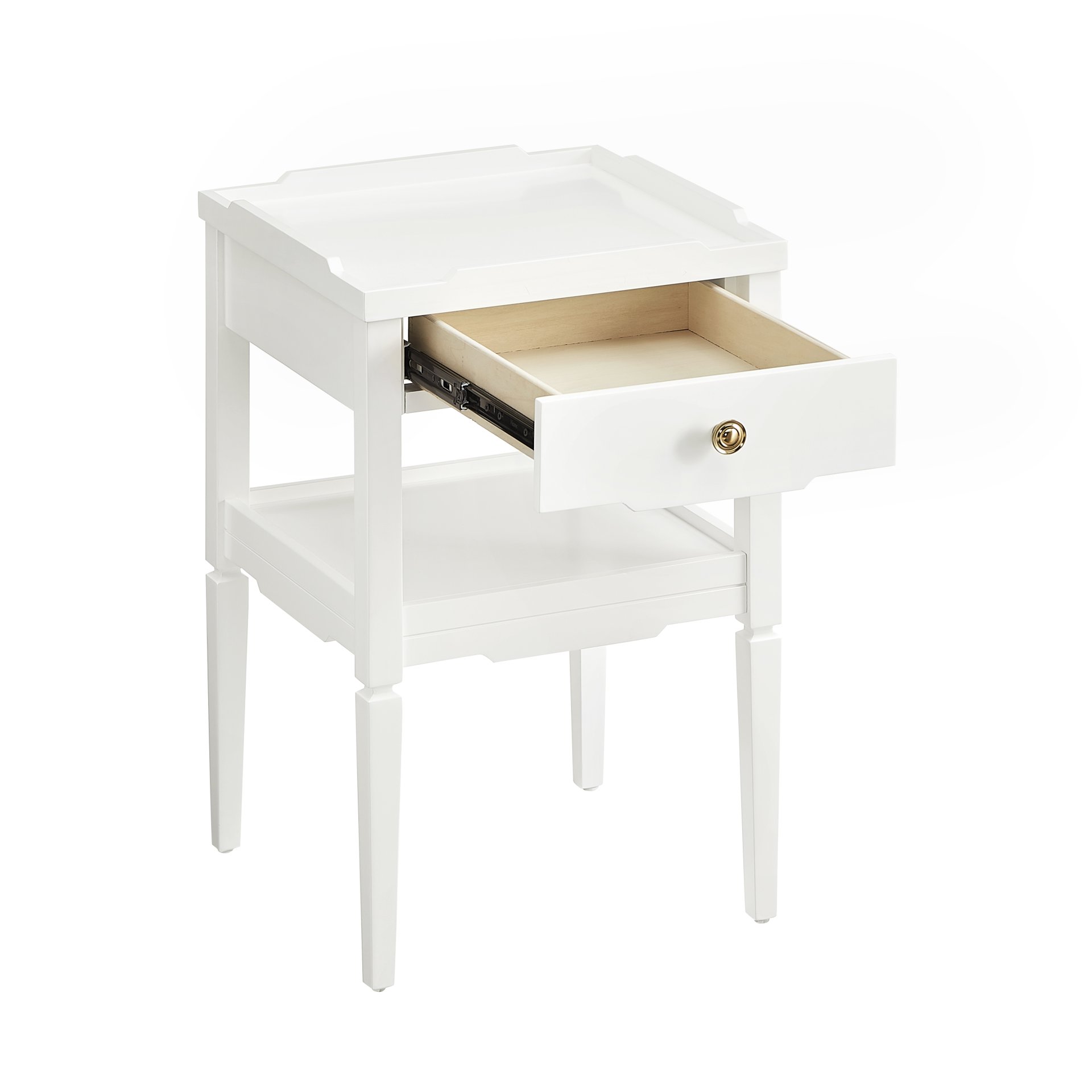 Foley - 1 Drawer Nightstand With Pull - White - Image 10