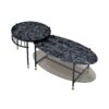 Silas - Engineered Stone Top Nesting Table - Black - Image 2
