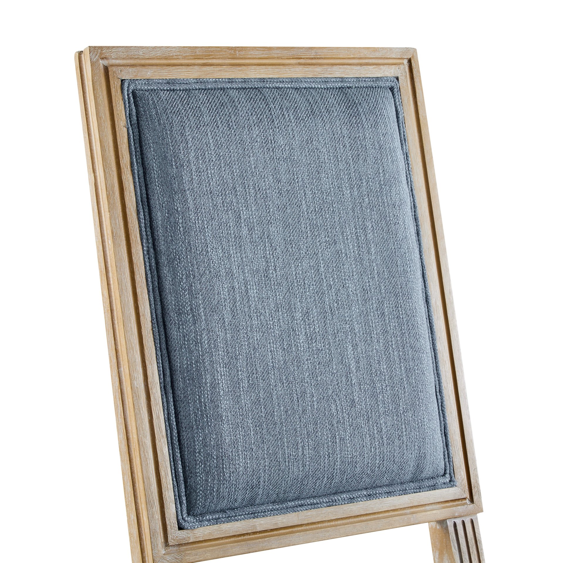 Vintage Inspired French Country Dining Chairs (Set of 4) With Cane Backrest & Upholstered Seats - Slate Blue - Image 10