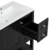 Transitional Style Bathroom Vanity Cabinet Combo With Ceramic Sink, Soft Close Door - Black - Image 18