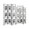 Room Photo Frames Screen Divider Screens, 3 Panel Decorative Screen With Photo Frames, Antique Mirror, Candle Stick - Black - Image 2