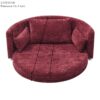 Multi-Functional Foldable Sleeper Sofa Bed, Floor Sofa Chair Bed, Circular Adjustable Futon Sitting And Sleeping Sofa - Burgundy - Image 8