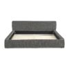 Modern Queen Size Upholstered Bed Frame With Chenille Fabric And Pleated Design - Gray - Image 9