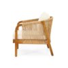 Acacia Wood And Wicker Outdoor Club Chair, Deep Seating With Soft Cushion, Porch Chairs For Garden, Backyard Porch Balcony - Brown / Beige - Image 8