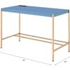 Midriaks - Writing Desk With USB - Gold / Navy Blue - Image 9