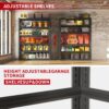 Industrial Heavy Duty 6 Tier Metal Garage Shelving Unit For Storage, Adjustable - Brushed Nickel - Image 12