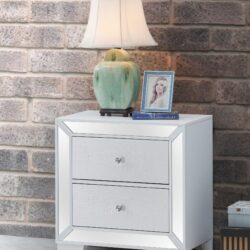 Nightstand Contemporary - Silver Champagne