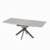 Extendable Dining Table Set With Curved Backrest Upholstered Chairs - Gray / White - Image 15