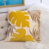 Autumn Vibes Leaf Accent Pillow With Matching Back - Yellow - Image 5