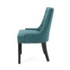 Dining Chair (Set of 2) With Upholstered Diamond Tufting And Espresso Birch Legs - Teal - Image 11