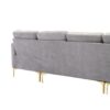 Convertible Sectional Sofa Couch With Movable Ottoman - Light Gray - Image 22