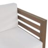 Outdoor Club Chair, Acacia Wood Patio Chair With Fabric Cushion For Backyard, Garden Or Porch - Gray / White - Image 13