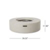 Modern Outdoor 50, 000 Btu Round Concrete Propane Fire Pit, Lightweight Design - Light Gray - Image 3