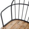 Industrial Inspired Indoor Dining Chair With Metal Legs And Birch (Set of 2) - Black / Natural - Image 14
