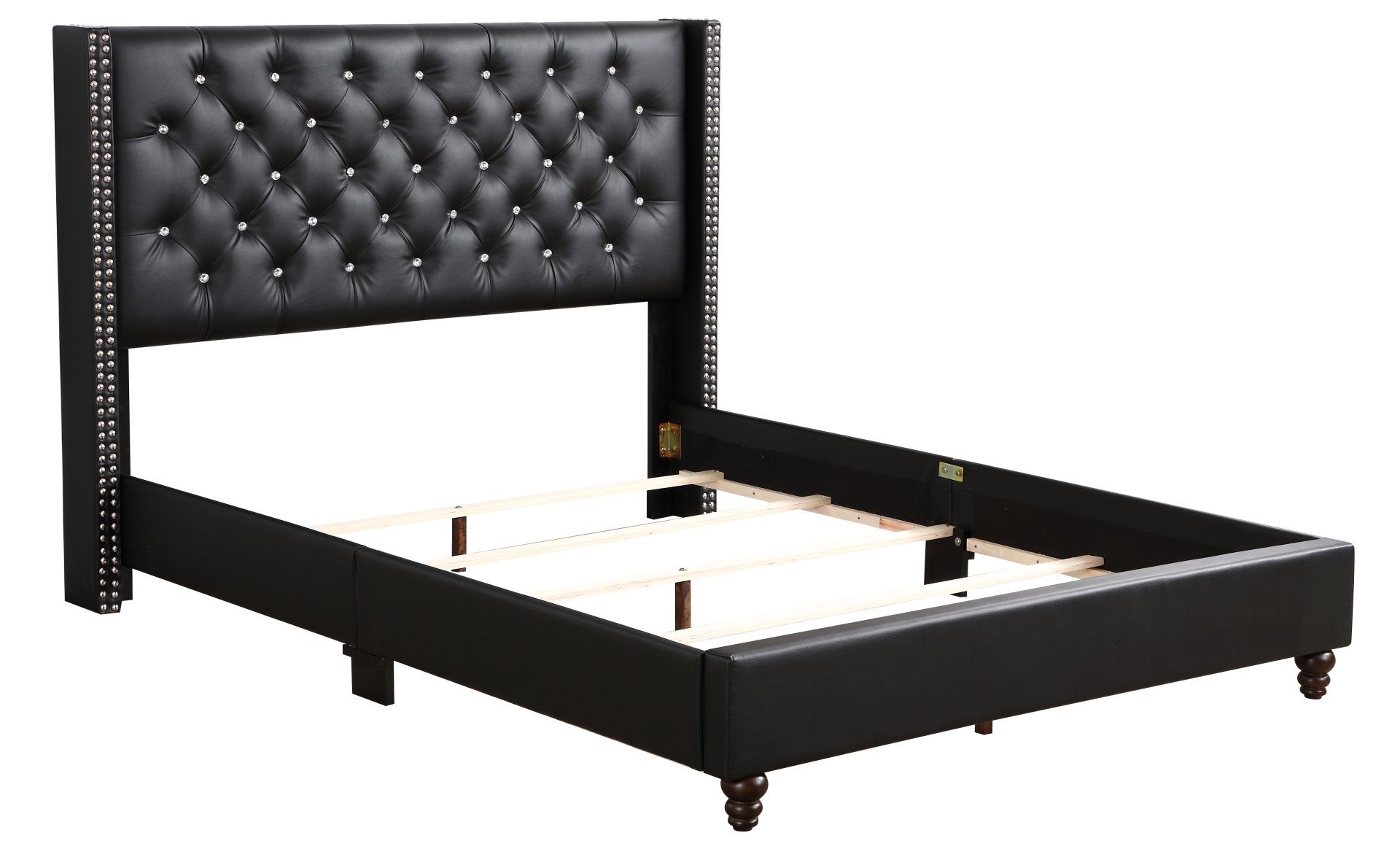 Full Upholstered Bed - Black - Image 3