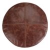 Connor - Round Pouf - Distressed Brown - Image 2