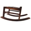 Wooden Oversized Porch Rocker Chair With Wide Seat And Tall Backrest, High Back Smooth Rocking Chairs For Outdoor & Indoor - Brown - Image 11