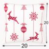 Christmas Throw Pillow With Embroidered Reindeer And Snowflakes - White - Image 3