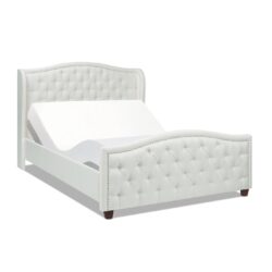 Fontana - Queen Wingback Upholstered Platform Bed Frame - Antique White