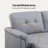 Lexi - Vegan Leather Modern Reversible Sleeper Sectional Sofa With Storage Chaise - Gray - Image 18