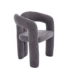 Contemporary Designed Teddy Velvet Upholstered Accent / Dining Chair With Armrest Teddy Fabric, (Set of 2) - Gray - Image 20