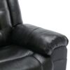 3 Seater Home Theater Recliner Manual Recliner Chair With Two Built-In Cup Holders For Living Room - Black - Image 19