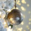 Christmas Ball Ornaments, Wood Decorative Hanging Ball Christmas Tree Ornaments For Holiday Party Decorations (Set of 4) - Brown - Image 3