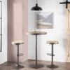 Dakota - Industrial Adjustable Bar / Dinette Table - Antique / Brown - Image 5