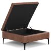 Rebecca - Coffee Table Storage Ottoman With Lift Up Lid - Brown - Image 2