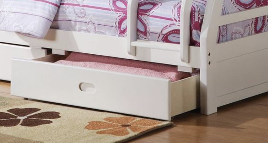 Jason - Twin / Full Bunk Bed With Storage - White - Image 3