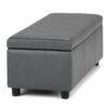 Avalon - Storage Ottoman Bench - Stone Gray - Image 5