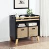 Livia - Multi Purpose Changing Table - Black, Natural - Image 6