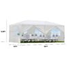 10X20' Outdoor Garden Gazebo Wedding Party Tent Canopy Marquee With 6 Removable Sidewalls - White - Image 3