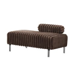 Mini Loveseat With Adjustable Backrest - Brown