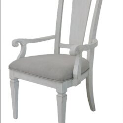 Katia - Arm Chair (Set of 2) - Light Gray / White